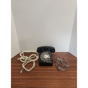 Vintage South Western Union Electric 500 DM Rotary Dial Phone Black Untested R82